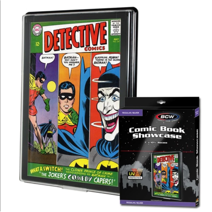 Silver Comic Book Showcase with UV Protection